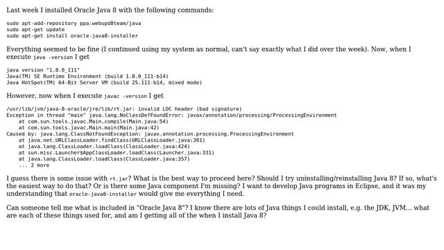 Ubuntu: javac exception, Java 8 смотреть онлайн
