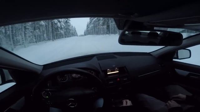 Mercedes-Benz W204 POV Winter Fun Finnish Way!