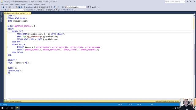 Error Handling In Cursors смотреть онлайн