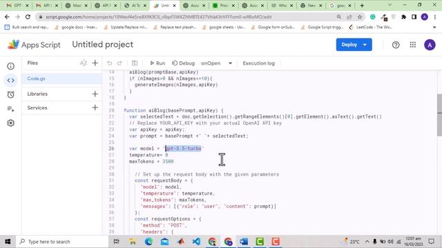 OpenAI GPT-4/GPT 3.5 Turbo with Google Doc (Google Apps Script) смотреть онлайн