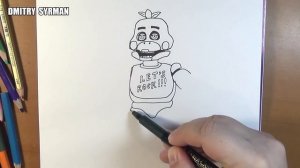 How to draw Rockstar Chica, FNaF, Как нарисовать Рокстар Чику, ФНаФ