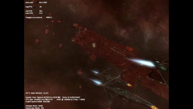 X3 Terran Conflict - C2D E6300 - X1950 PRO - 2GB смотреть онлайн