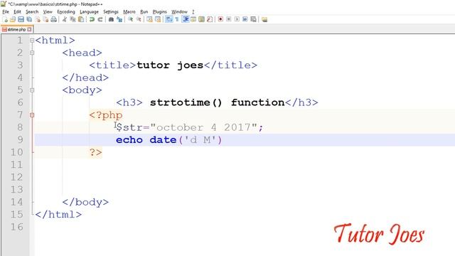 String to time (Strtotime) Function In PHP Tamil смотреть онлайн