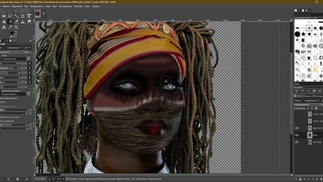 Первая работа в фотошоп GIMP без туторов смотреть онлайн