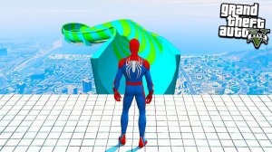 ЧЕЛОВЕК ПАУК СПУСК СО СКОЛЬЗКОЙ ГОРКИ АКВАПАРК В ГТА 5 МОДЫ! ОБЗОР МОДА В GTA 5 ВИДЕО ГТА ИГРЫ MODS