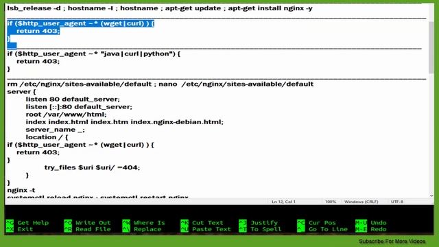 How To Block specific user agents On Nginx Web Server смотреть онлайн