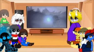 Undertale react to Nightmare Sans vs Beast bendy part 2 (Gacha redux)