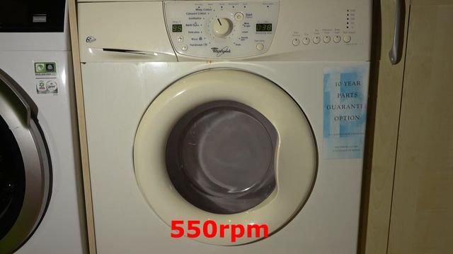 Whirlpool 6th sense AWM8123 - wash Inter spin 550rpm over 400rpm смотреть онлайн