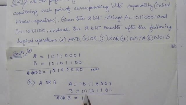 Q. 2.12: We can perform logical operations on strings of bits by considering each pair of correspon смотреть онлайн