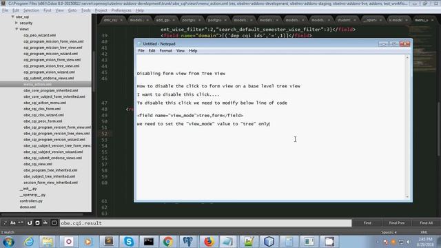 How to disable the click of form view on a base level tree view in odoo | Learn OpenERP | Odoo смотреть онлайн