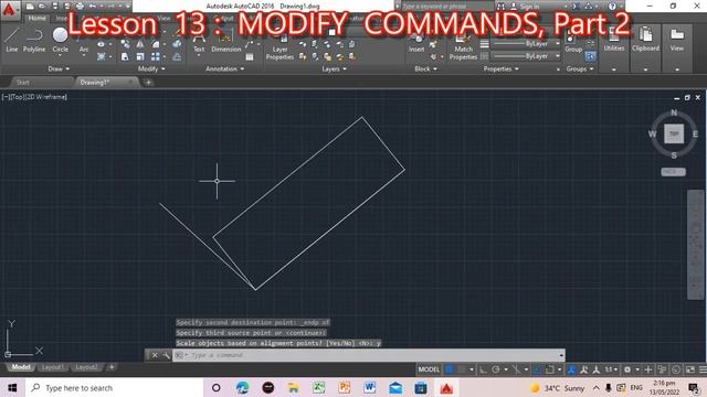 Complete Autocad Training Course : Lesson 13 -Modify Commands , Part 2 смотреть онлайн