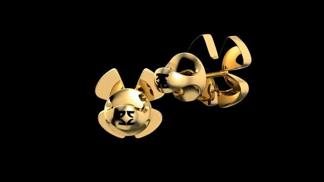Серьги Special из желтого золота 750 пробы с бриллиантами и эмалью смотреть онлайн