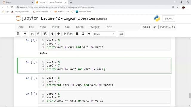 Python in 5 minutes | Lecture 12 | Logical Operators смотреть онлайн