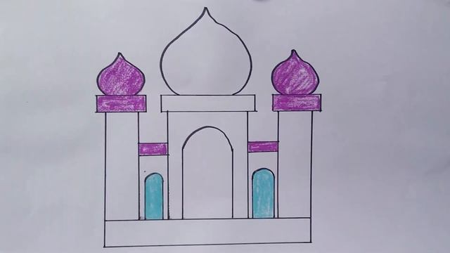 How to draw Mosque | Draw Mosque step by step | Easy to Draw Masjid | Masum Arts | طريقة رسم مسجد смотреть онлайн