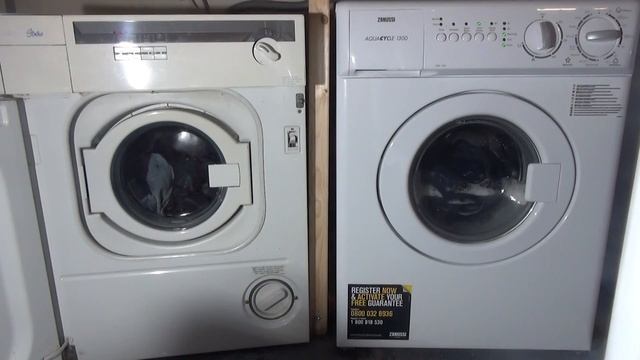 Wash Race No.245 : Zanussi Vs Zanussi Compact Old Vs New   30 Minute Wash