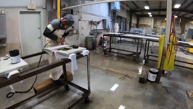 Mont Blanc Quartzite Countertop Fabrication utilizing BACA Sawjet смотреть онлайн