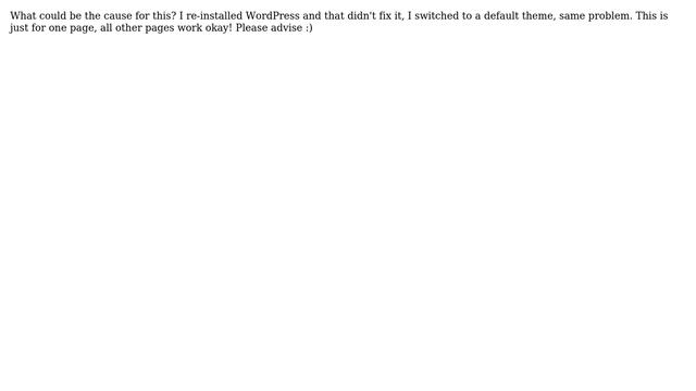 Wordpress: One page is showing the "Index of /" error смотреть онлайн