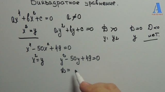 Биквадратное уравнение смотреть онлайн