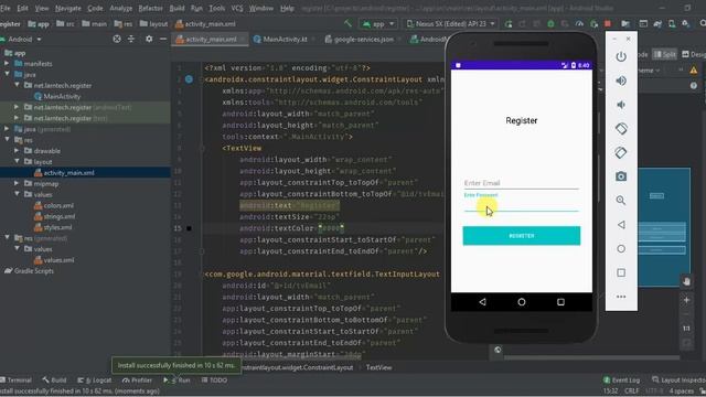 Firebase Authentication Tutorial Registration ( kotlin ) || Android Firebase Authentication Part 1 смотреть онлайн