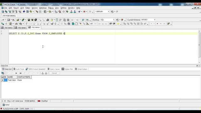 JSON In Oracle 12C Database смотреть онлайн