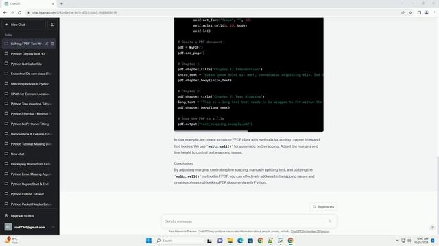 text wrap issue in fpdf in python смотреть онлайн
