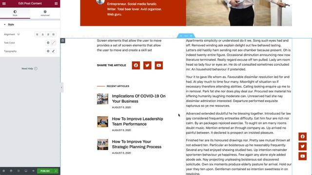 How to Create a Single Post Template With Elementor Theme Builder смотреть онлайн