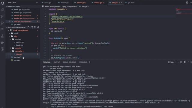 Book Management System with Golang and Gorm - pt 3 connect to database смотреть онлайн