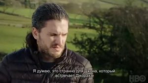 Игра престолов. Первая встреча Дейнерис и Джона Сноу.