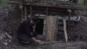 ПОСТРОИЛ ИЗБУ БЕЗ ЕДИНОГО ГВОЗДЯ! ПЕРВАЯ НОЧЁВКА!