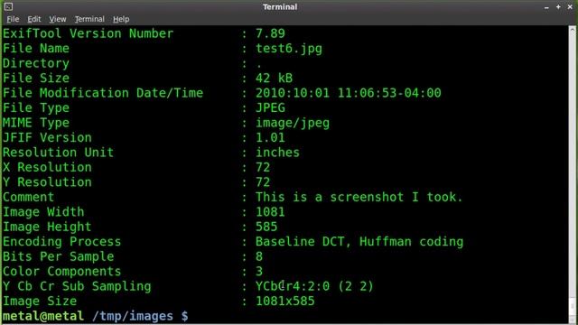 Working with jpg Metadata Comments - Exiftool - BASH - Linux Command Line смотреть онлайн