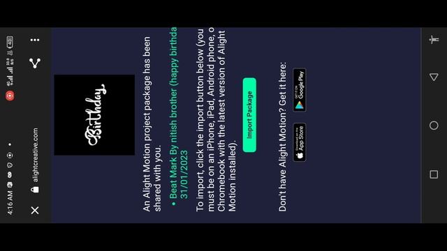 Alight Motion Project File Import Problem | Import Package Alight Motion