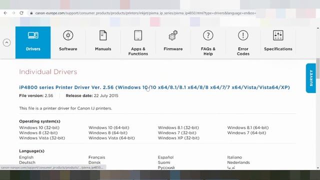 Canon PIXMA iP4850 Printer Driver Download Windows 10 смотреть онлайн