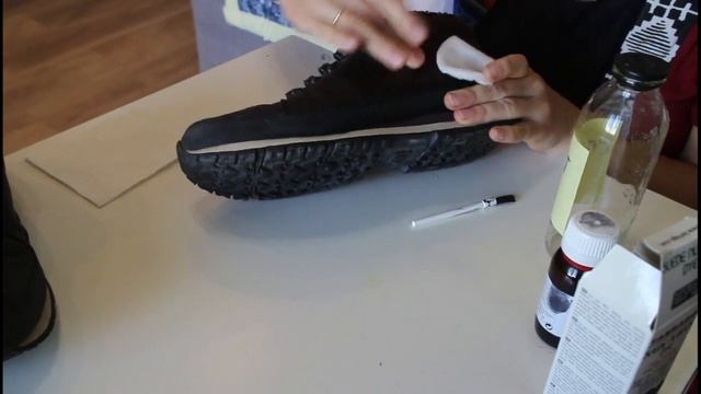 Перекраска реставрация ботинок из нубука замши New Balance в домашних условиях смотреть онлайн