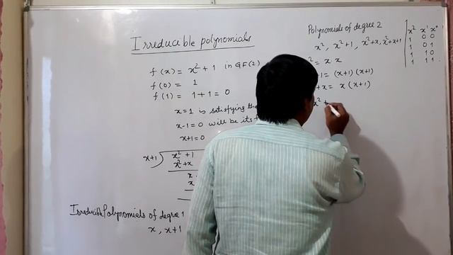 Irreducible Polynomials in GF(2) of degree 1, 2 and 3. смотреть онлайн