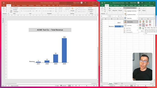 Dynamically change the fill color of a Think-Cell chart in PowerPoint смотреть онлайн