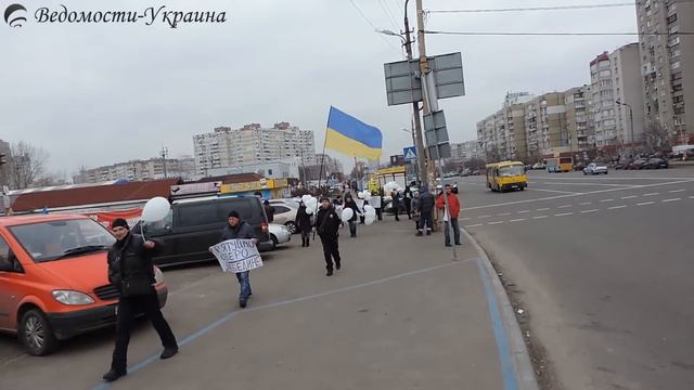 Акция в поддержку озера "Лебединое" в Киеве смотреть онлайн