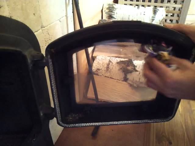 Очистка стекла банной печи TMF