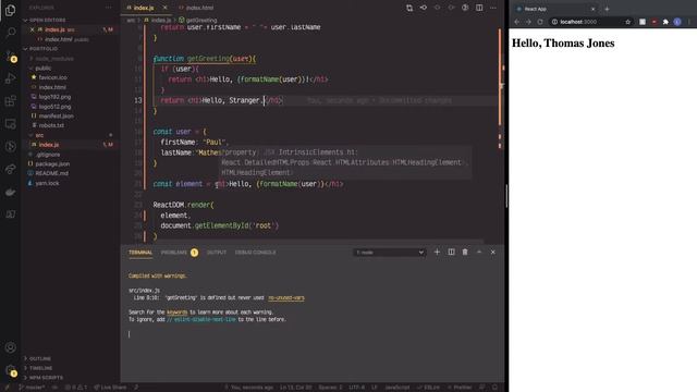 adding a nested function to our React app смотреть онлайн