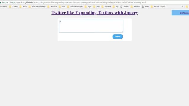 Twitter Like Expanding Textarea Box With Jquery смотреть онлайн