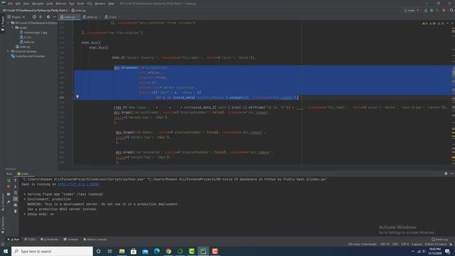 Create Dashboard with cards and KPIs indicators in Plotly Dash смотреть онлайн