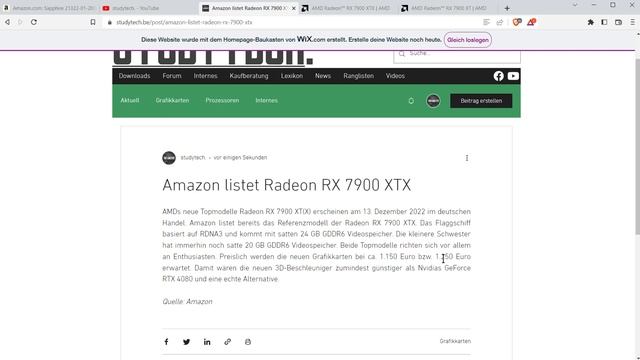News: Amazon listet AMD Radeon RX 7900 XTX / Grafikkarten [2K/Deutsch] #studytech смотреть онлайн