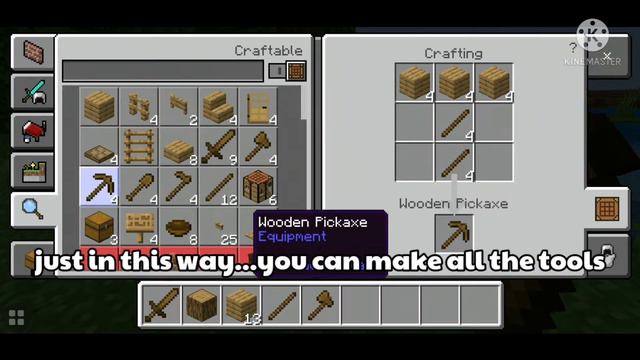 How to make wooden tools in Minecraft. Minecraft Survival Day 1. Minecraft tutorial #0003 смотреть онлайн