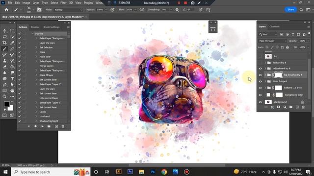Shower Watercolor Photoshop Action смотреть онлайн
