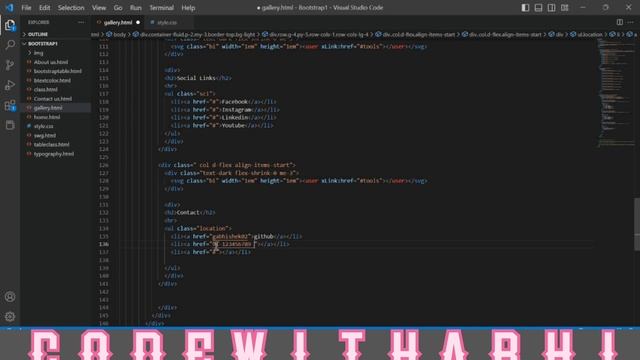 Bootstrap footer | How to create a bootstrap footer in html and css смотреть онлайн