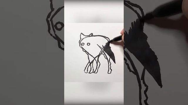 How to Draw a Wolf #Shorts смотреть онлайн