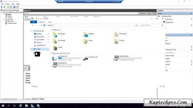 Failover Clustering Using File Server Step By Step- Server 2019 смотреть онлайн