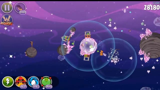 Angry Birds Space cosmic crystals - 3 Stars Walkthrough Level 7-4 [4K 60FPS] смотреть онлайн