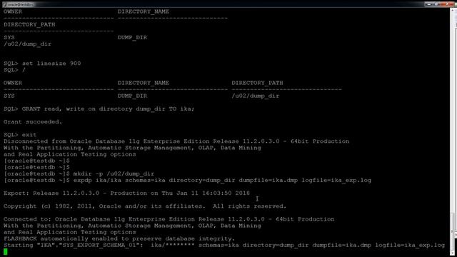 ORA-39002: invalid operation ORA-39070: Unable to open the log file смотреть онлайн