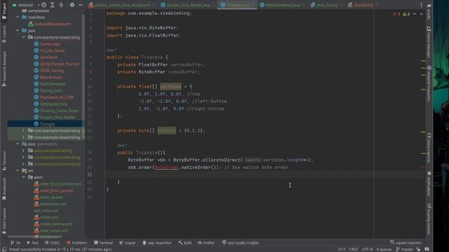 How to make Triangle and Square in opengles Graphics in Android studio #2 смотреть онлайн