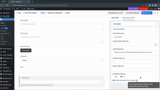 How to Update Your WordPress Posts Directly from Fluent Forms смотреть онлайн